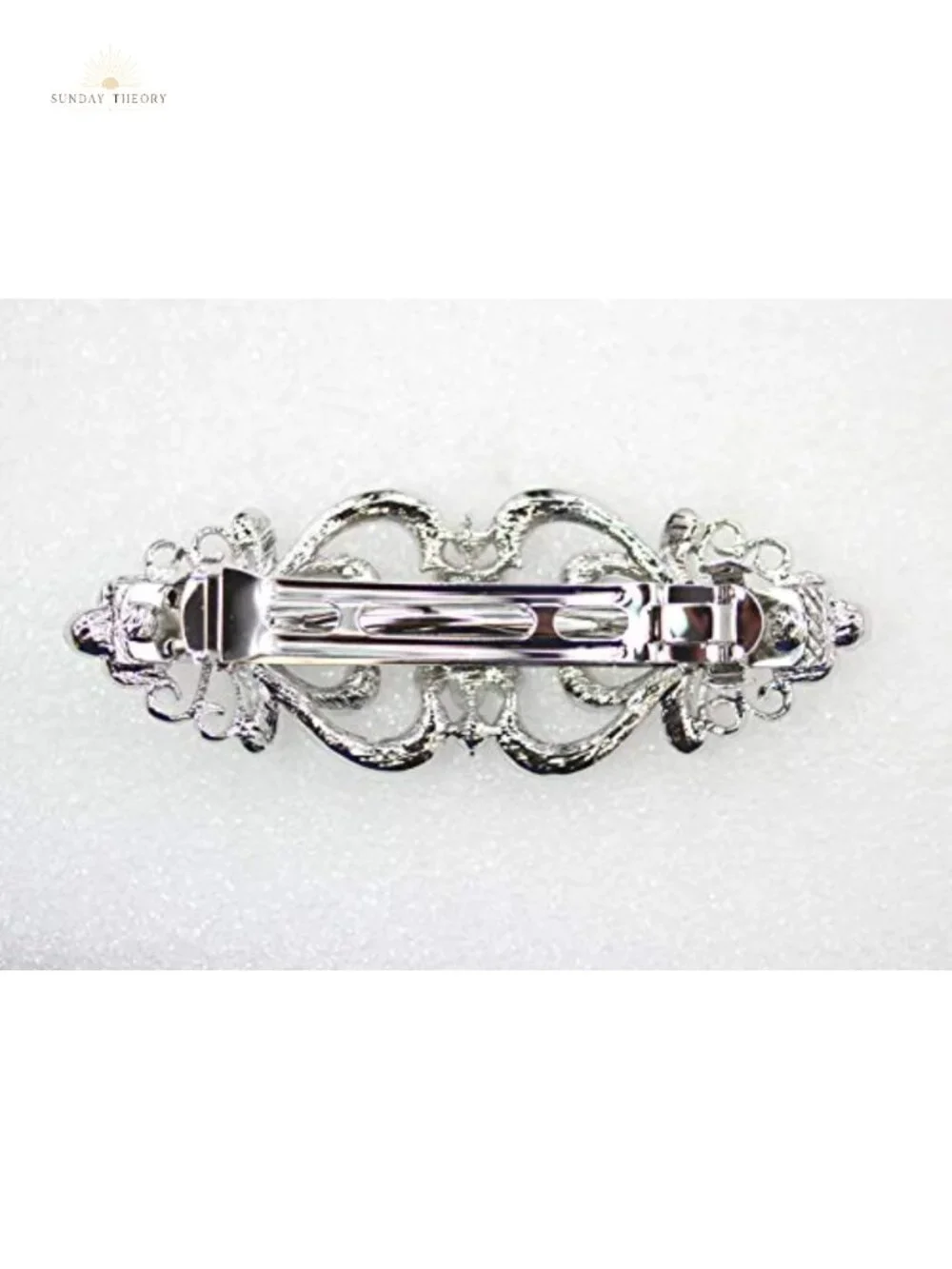 Crystal Floral Hair Barrette Rhinestone Flower Brooch Women's Hair Jewelry